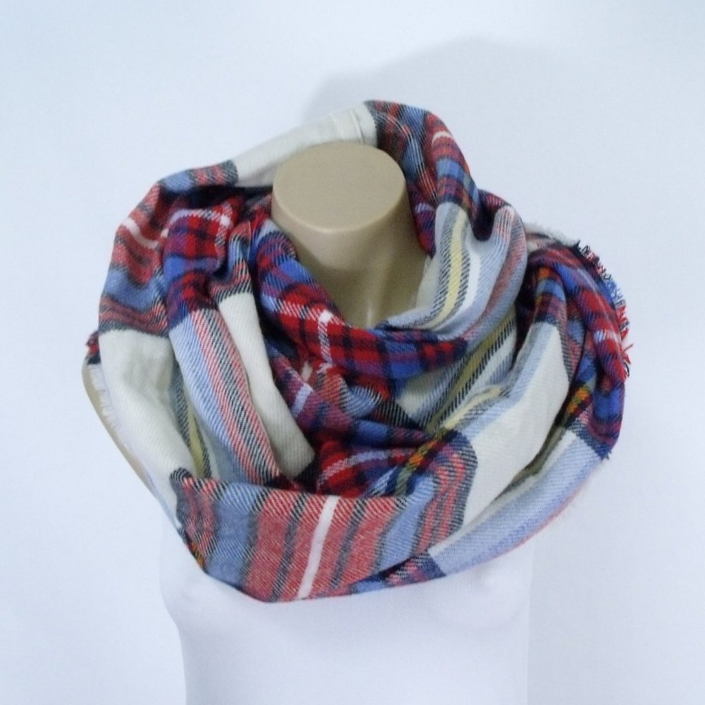 Plaid Infinity Scarf NWT